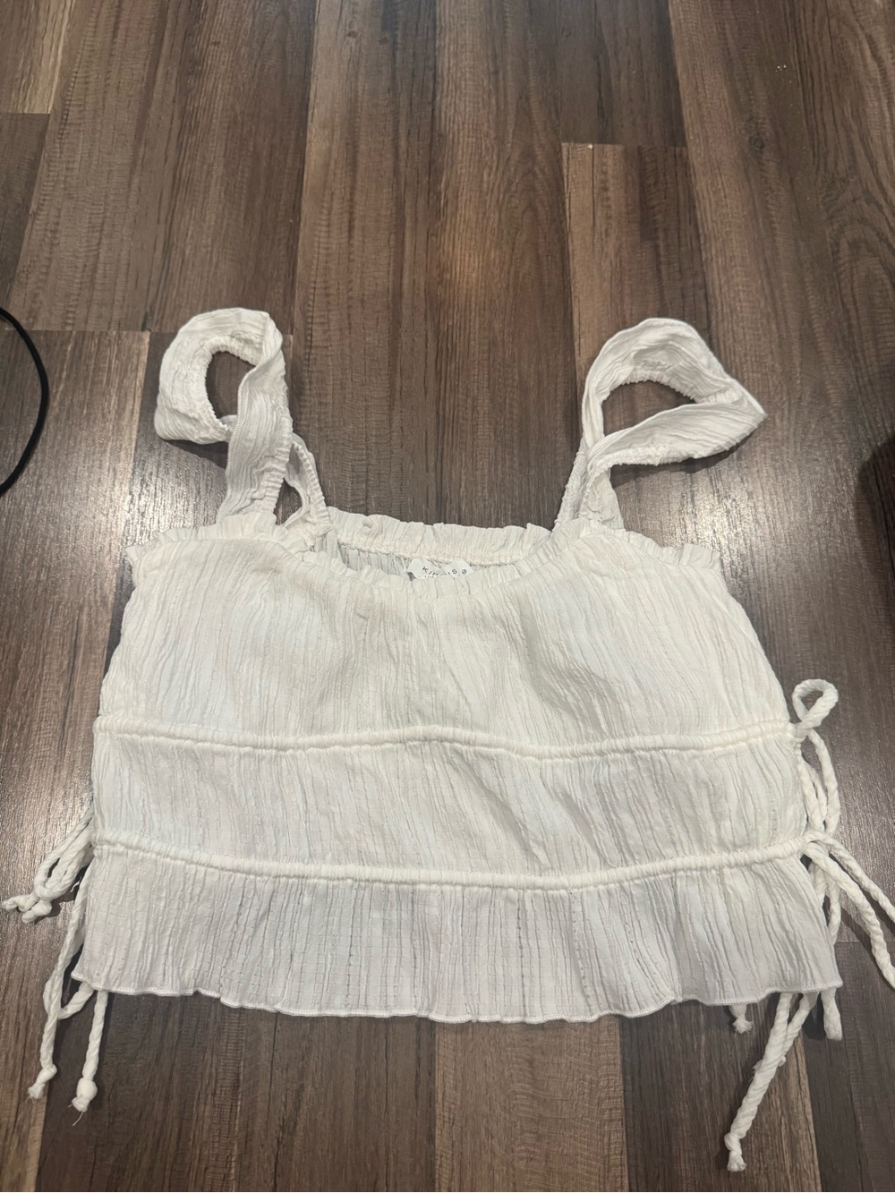 Women's White Textured Top